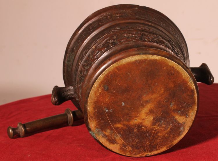 Bronze Mortar - Flanders - 16th Century, Dated 1574