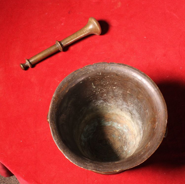 Bronze Mortar - Flanders - 16th Century, Dated 1574