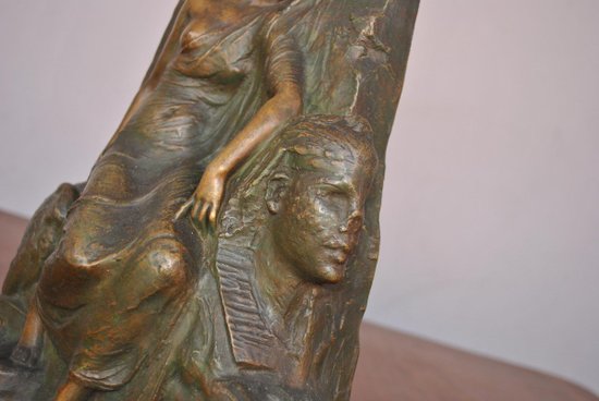 Bas Relief Bronze Legend Of The Ruins Egyptomania Levasseur