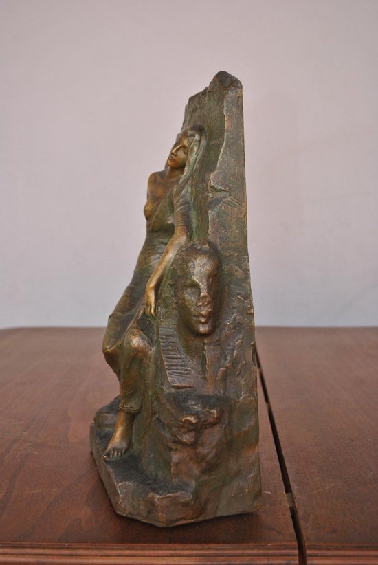 Bas Relief Bronze Legend Of The Ruins Egyptomania Levasseur