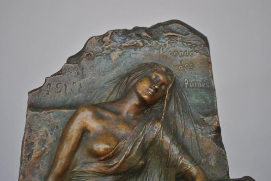 Bas Relief Bronze Legend Of The Ruins Egyptomania Levasseur