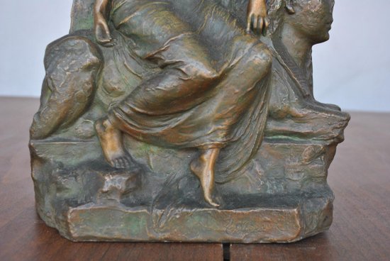 Bas Relief Bronze Legend Of The Ruins Egyptomania Levasseur