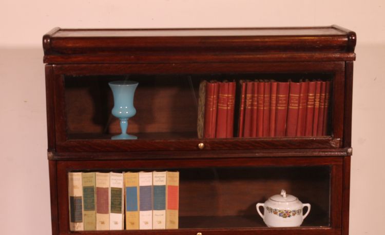 Bibliothèque Globe Wernicke En acajou De 3 éléments