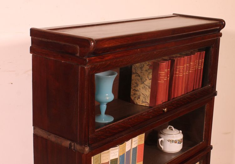 Bibliothèque Globe Wernicke En acajou De 3 éléments