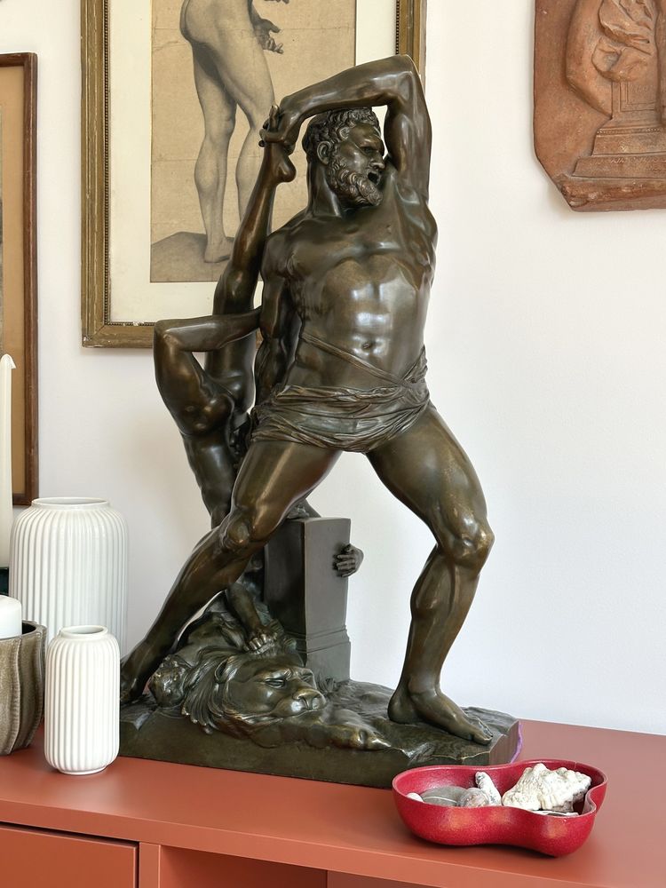 Ercole e Lichas - da Antonio Canova - Bronzo, XIX secolo