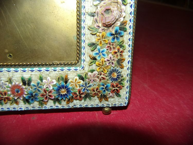Venetian micro-mosaic photo frame, Art Nouveau; late 19th century.