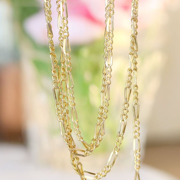 Alternating Yellow Gold Chain