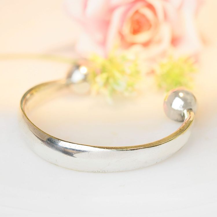 Bracelet jonc ouvert argent vintage