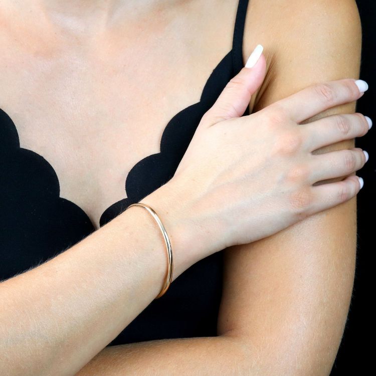 Bracelet demi jonc rond or jaune