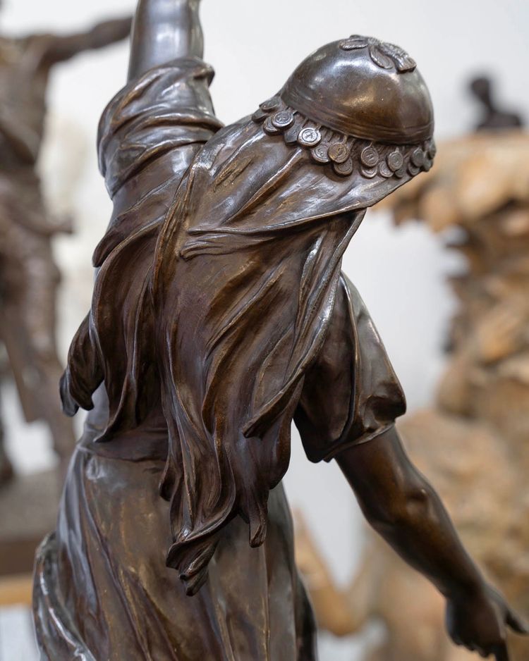 SCULTURA - ESMERALDA, EUGÈNE MARIOTON (1854-1933) - BRONZO