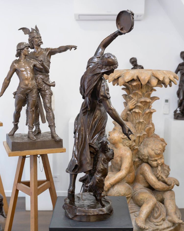 SCULTURA - ESMERALDA, EUGÈNE MARIOTON (1854-1933) - BRONZO