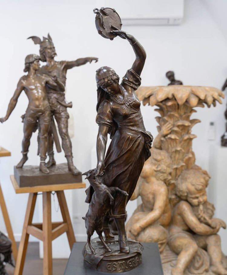 SCULTURA - ESMERALDA, EUGÈNE MARIOTON (1854-1933) - BRONZO