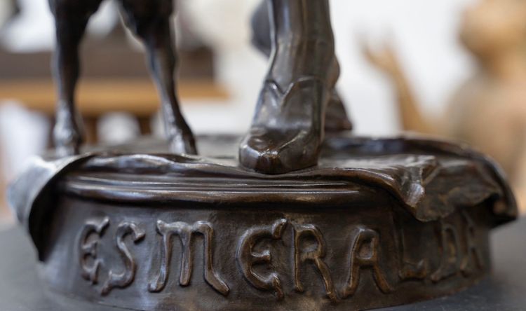 SCULTURA - ESMERALDA, EUGÈNE MARIOTON (1854-1933) - BRONZO