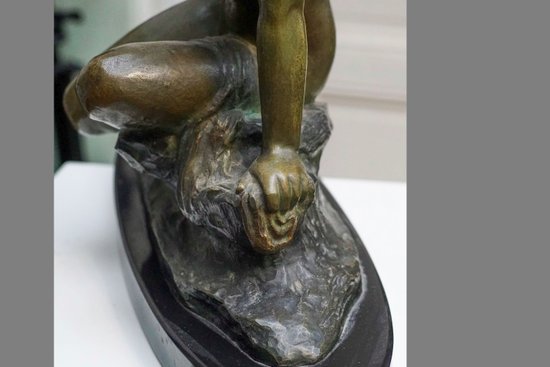 Ugo CIPRIANI, donna art déco in bronzo