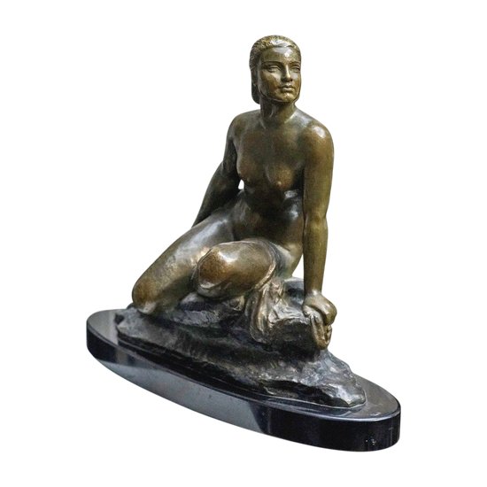 Ugo CIPRIANI, donna art déco in bronzo