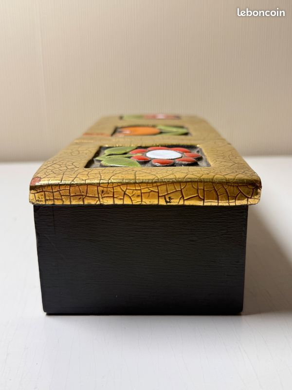 Ceramic Box – Mithé ESPELT (c. 1960) – "Three Flowers" Model