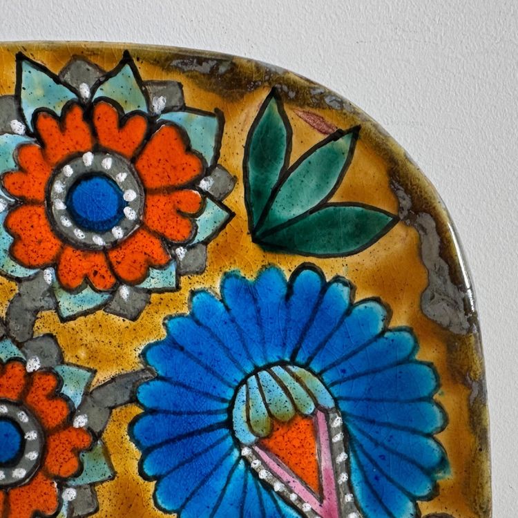 Ceramic plate by Marjatta Taburet HB Quimper