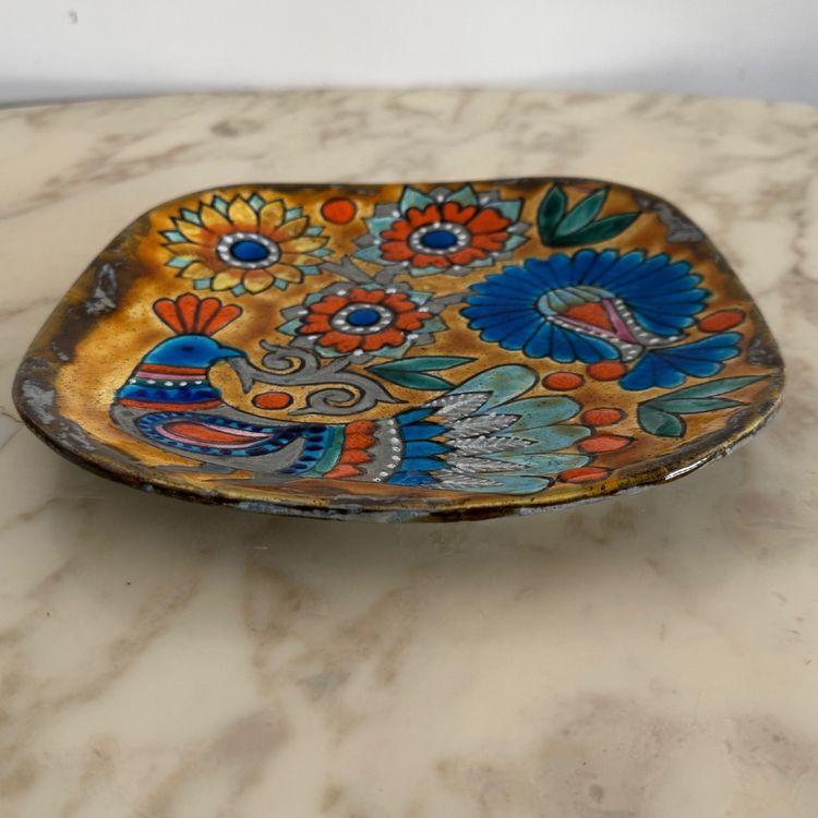 Ceramic plate by Marjatta Taburet HB Quimper