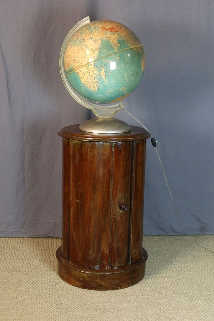 19th-century mahogany-door stool