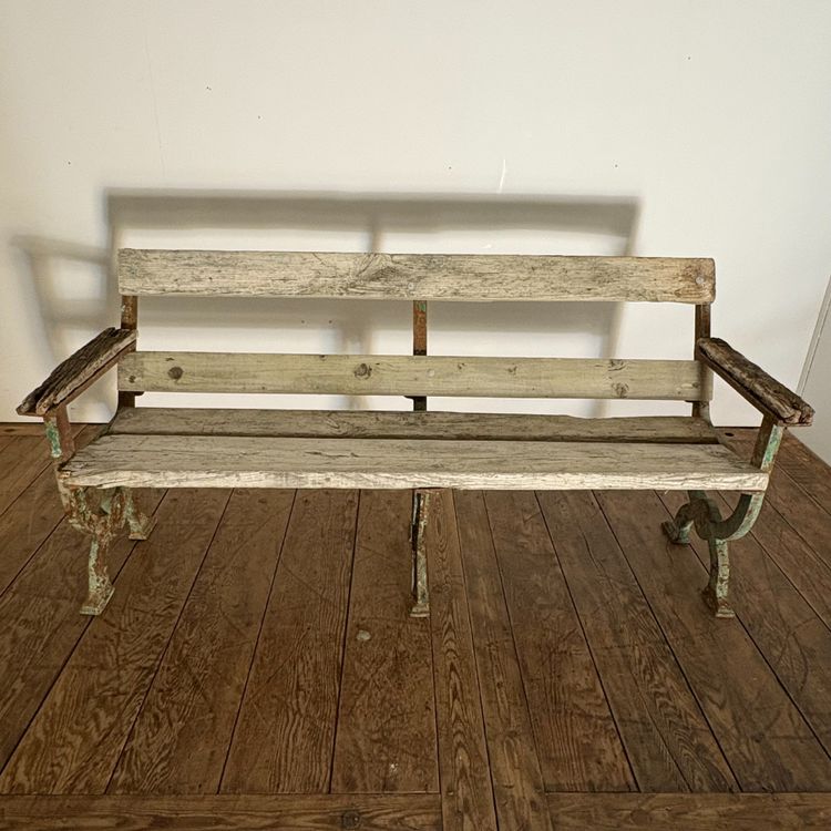 19th century cast iron garden bench