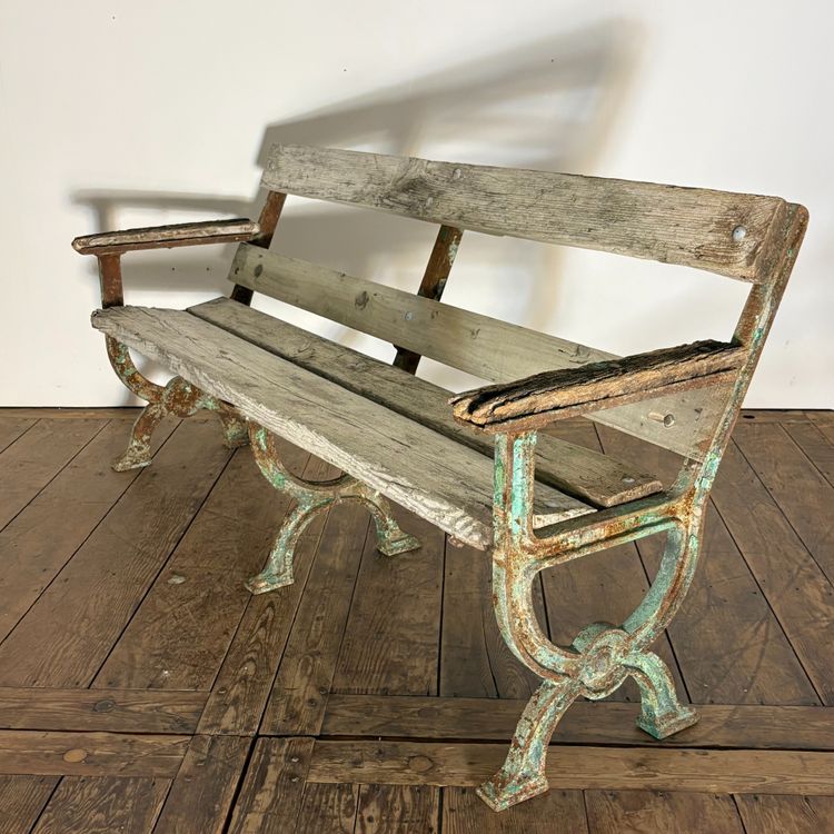 19th century cast iron garden bench