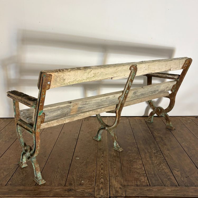 19th century cast iron garden bench
