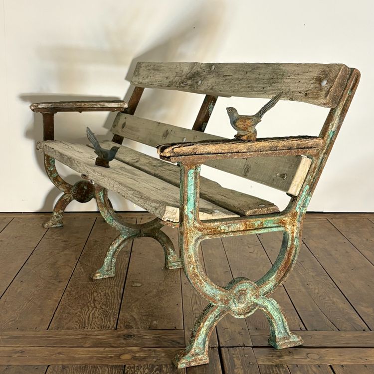 19th century cast iron garden bench