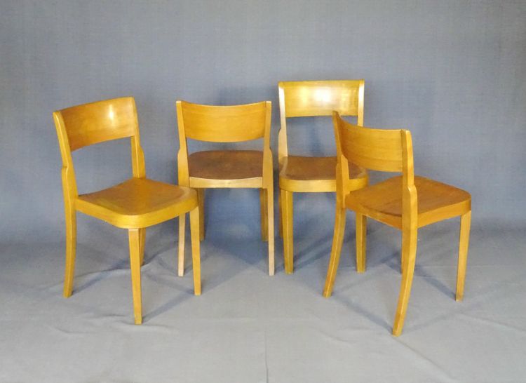 Horgen Glarus chair - Switzerland - circa 1960, golden oak, stackable