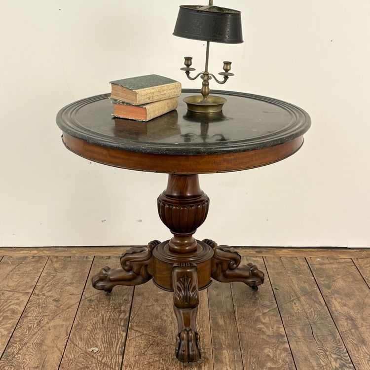 19th-century side table with claw feet