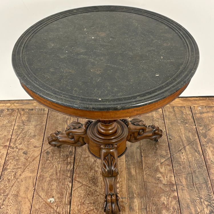 19th-century side table with claw feet