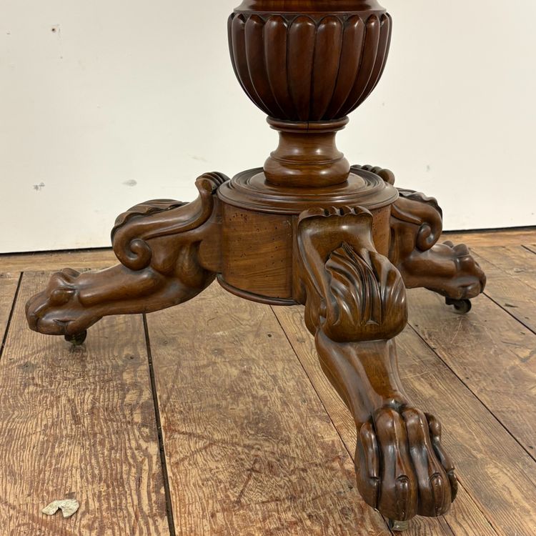 19th-century side table with claw feet