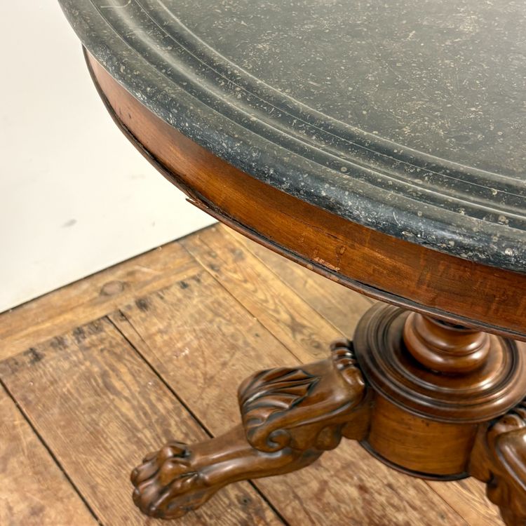 19th-century side table with claw feet