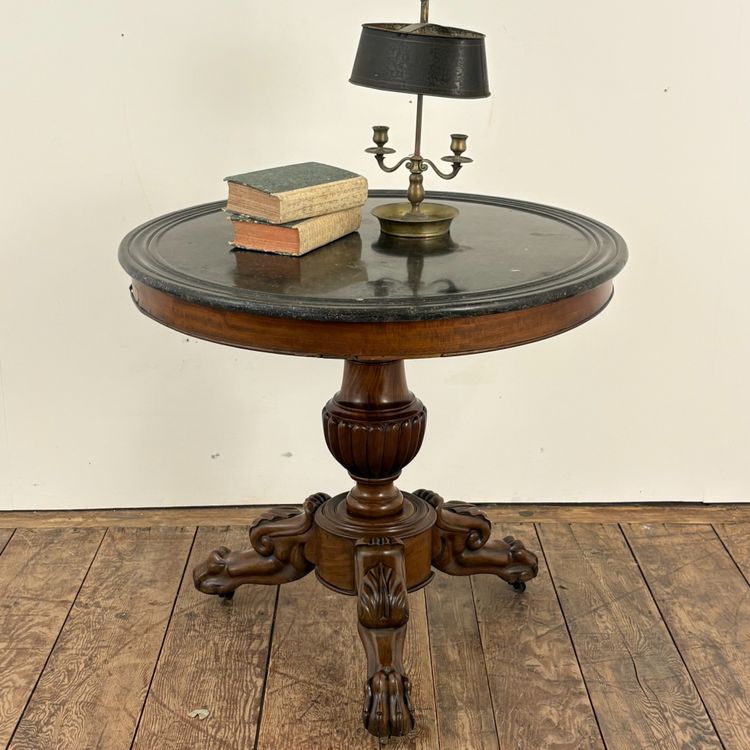 19th-century side table with claw feet