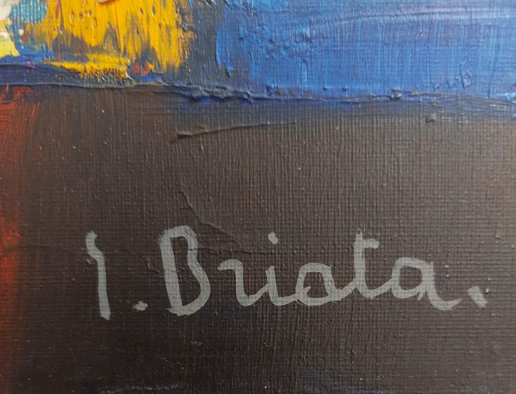 Georges Briata - (1933 - 2019) - L'arène - huile sur toile - Tauromachie - 1980