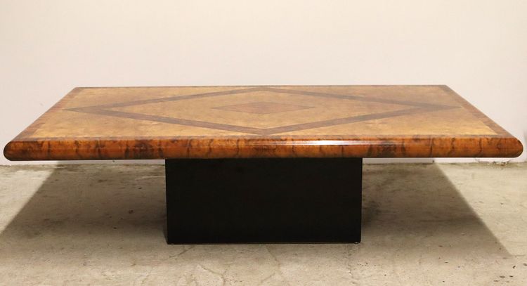 Couchtisch aus Ulmenmaserholz, 1970