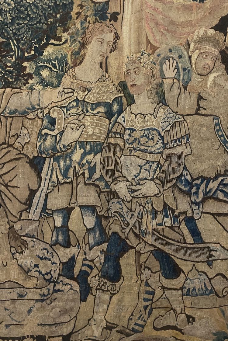 Flemish Tapestry—17th Century—depicting The Meeting Between David And King Saul
