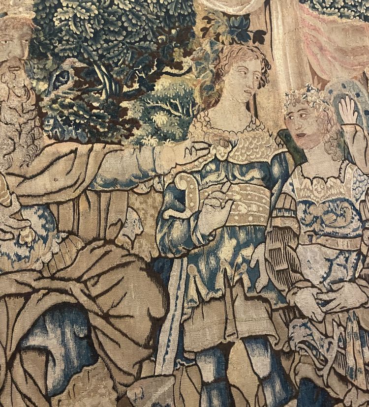 Flemish Tapestry—17th Century—depicting The Meeting Between David And King Saul