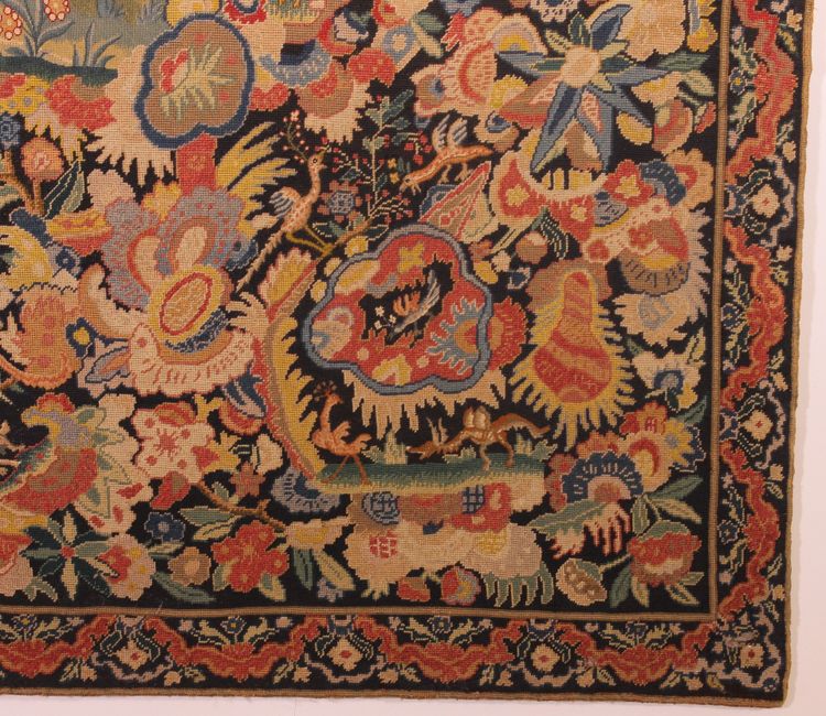 19th-century Brussels Tapestry – Flowering Foliage And A Romantic Scene