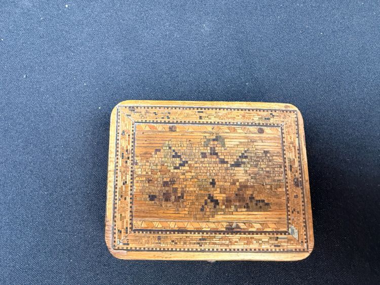 Marqueterie de paille : superbe boîte de poche vers 1780-1830