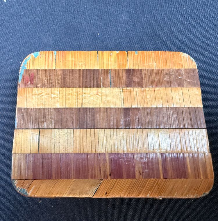 Marqueterie de paille : superbe boîte de poche vers 1780-1830