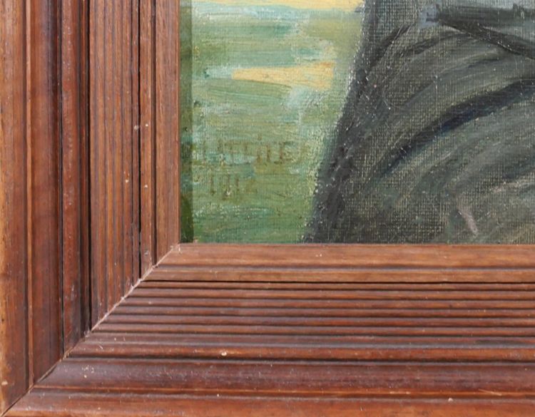 Henri Laffite (1885–1977), Porträt eines Malers im Freien, Gemälde, 1912, Impressionismus
