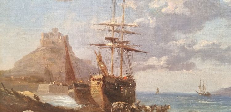 Edwin Hayes - Veduta di Mont Saint-Michel in Cornovaglia, Inghilterra