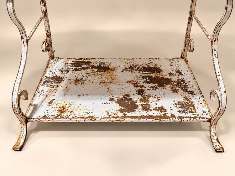 Tavolo da Toeletta – Stile Napoleone III – Ferro Battuto & Smalto – Decoro Gigli