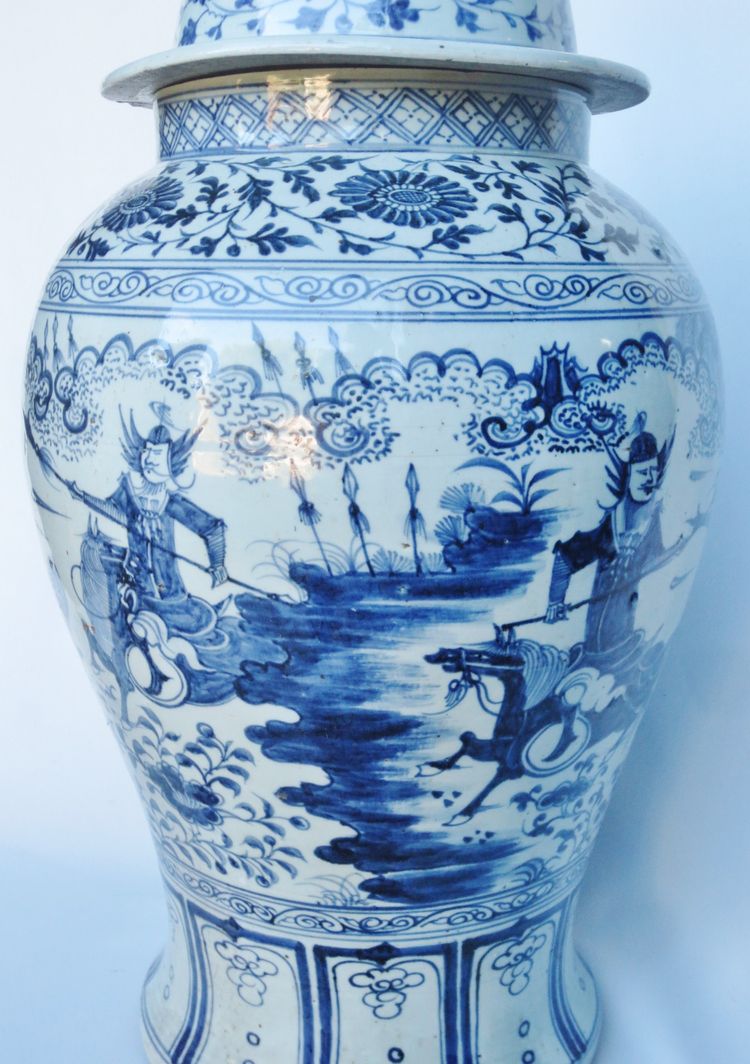 Potiche en porcelaine de chine, XIXe siècle.