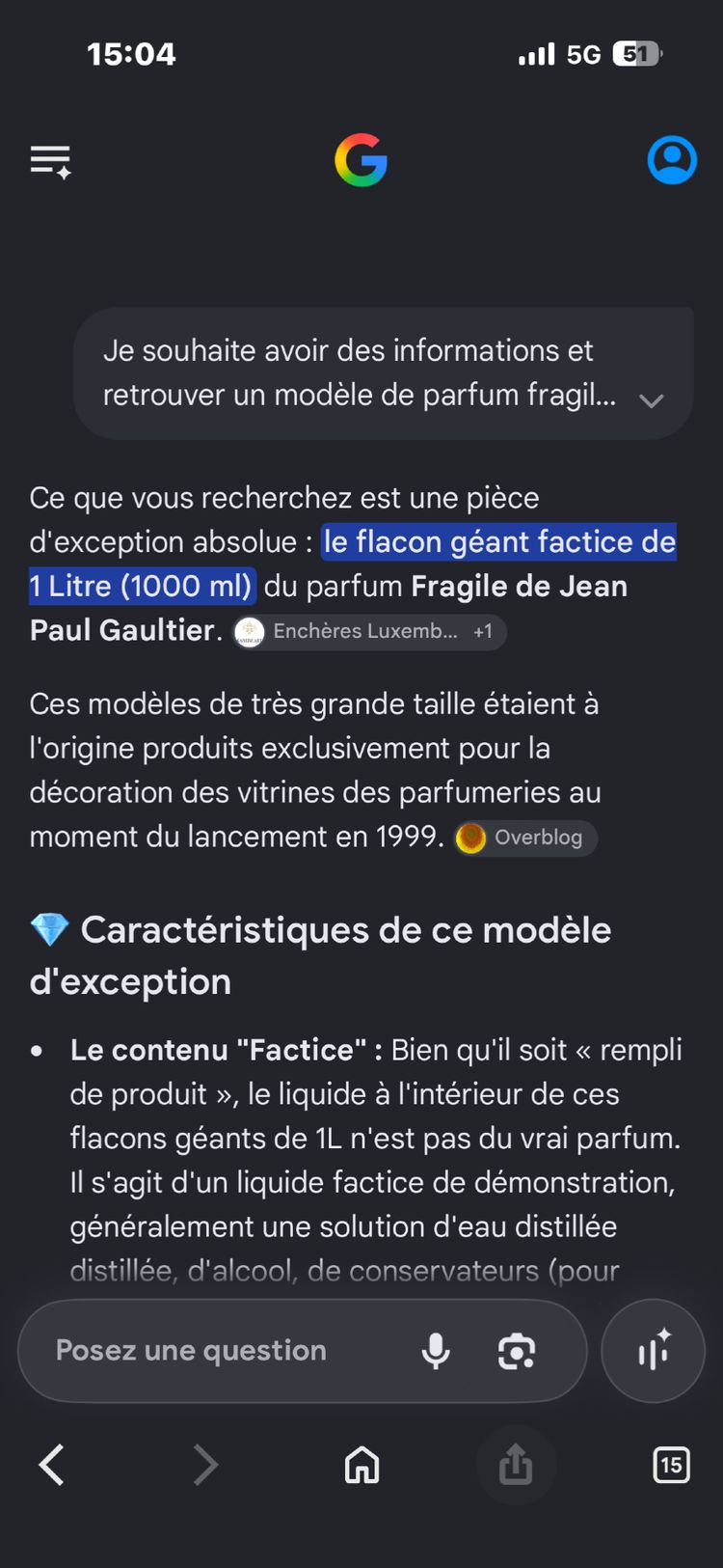 Rarissime flacon géant de parfum factice Jean Paul Gaultier