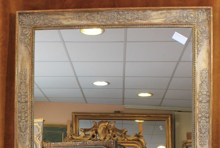Large antique rectangular mirror, First Empire style, 100 x 155 cm
