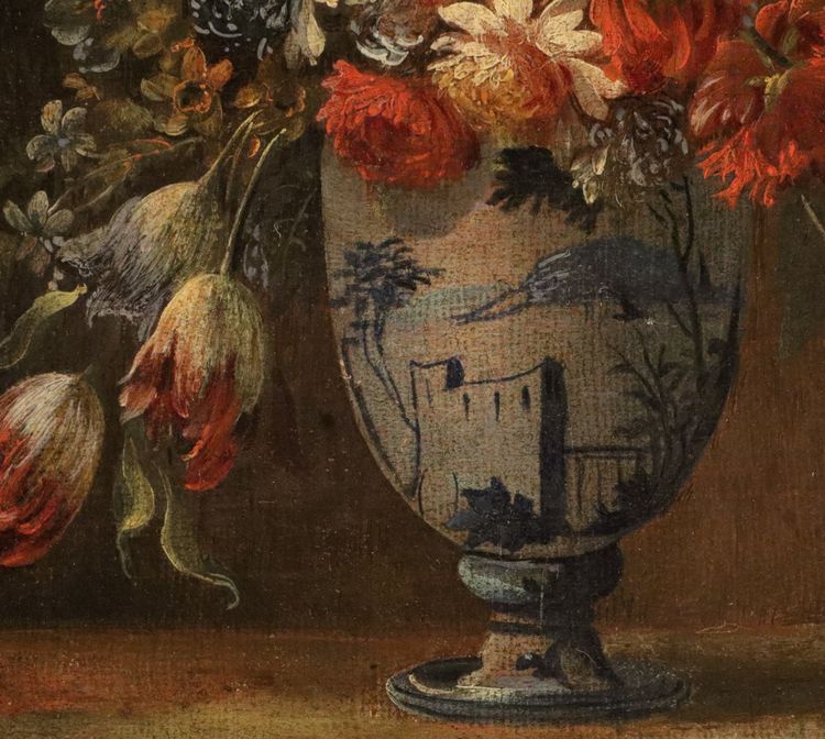 Francesco Lavagna (Neapel, 1684 – 1724) - Ein Paar Blumenstillleben