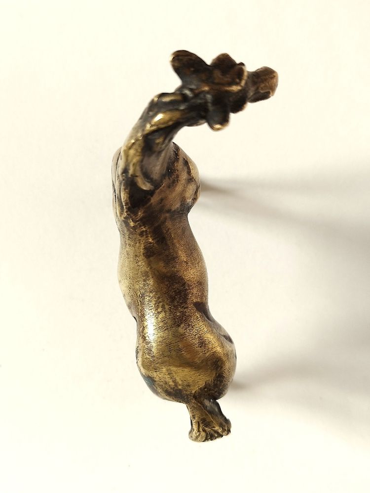 Statuetta in bronzo di cavallo arabo, scultura del XX secolo