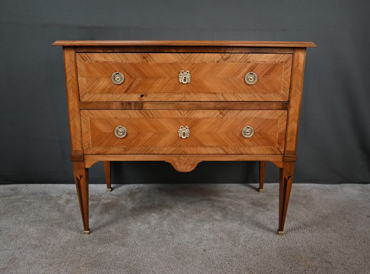 Commode Sauteuse en Marqueterie, Style Louis XVI - 1re partie XXe