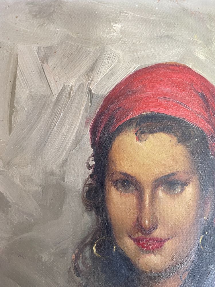 Richard DURANDO-TOGO (1910) - Frau mit rotem Kopftuch